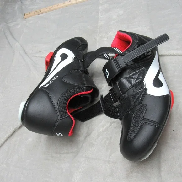 Peloton Mens Cycling Shoes 10 43EU Black 3 Bolt Cleats Road Bike MTB Biking New? - Picture 8 of 16